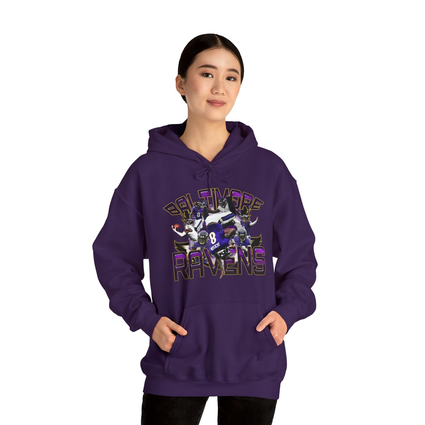 Unisex Heavy Blend™ Hooded Sweatshirt - Baltimore Ravens FOOTBALL