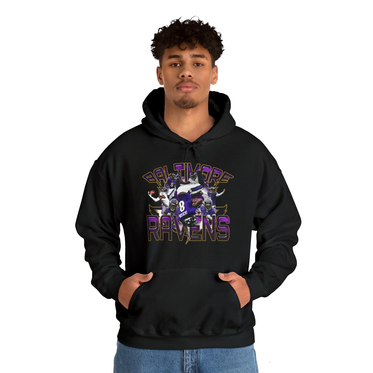 Unisex Heavy Blend™ Hooded Sweatshirt - Baltimore Ravens FOOTBALL
