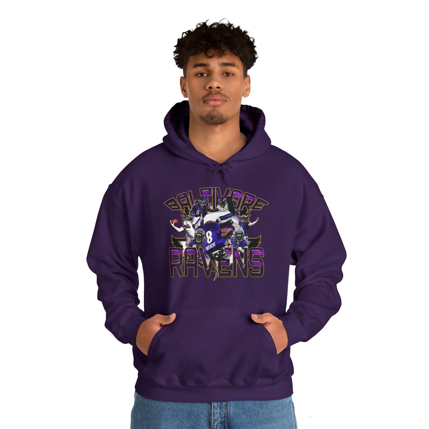 Unisex Heavy Blend™ Hooded Sweatshirt - Baltimore Ravens FOOTBALL