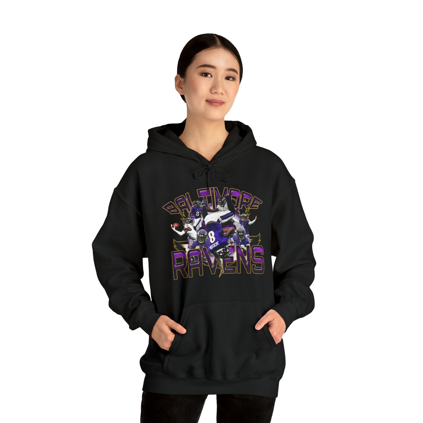 Unisex Heavy Blend™ Hooded Sweatshirt - Baltimore Ravens FOOTBALL