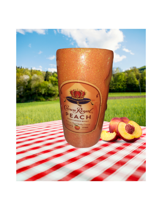 20oz Stainless Steel Tumbler with Realistic Ice and Lime Slice topper– Crown Royal Apple/Peach: