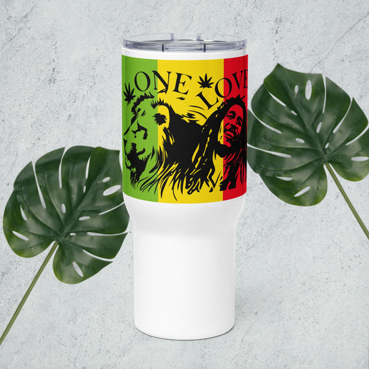 Travel mug with a handle - One Love