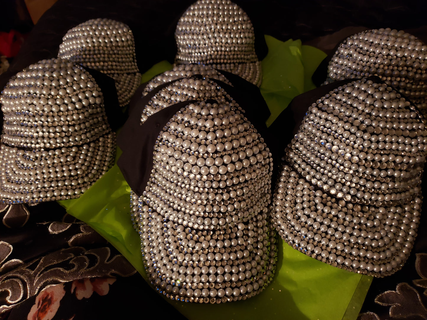 Pearls & Diamond Studded Caps