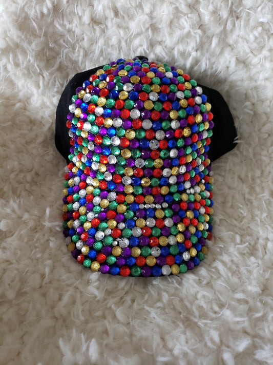 Multicolored Studded Caps