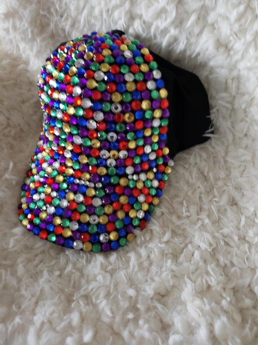 Multicolored Studded Caps