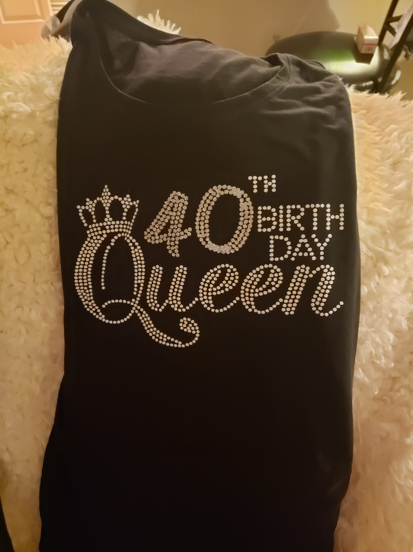Glitter Vinyl -Birthday Queen Milestone T-Shirt
