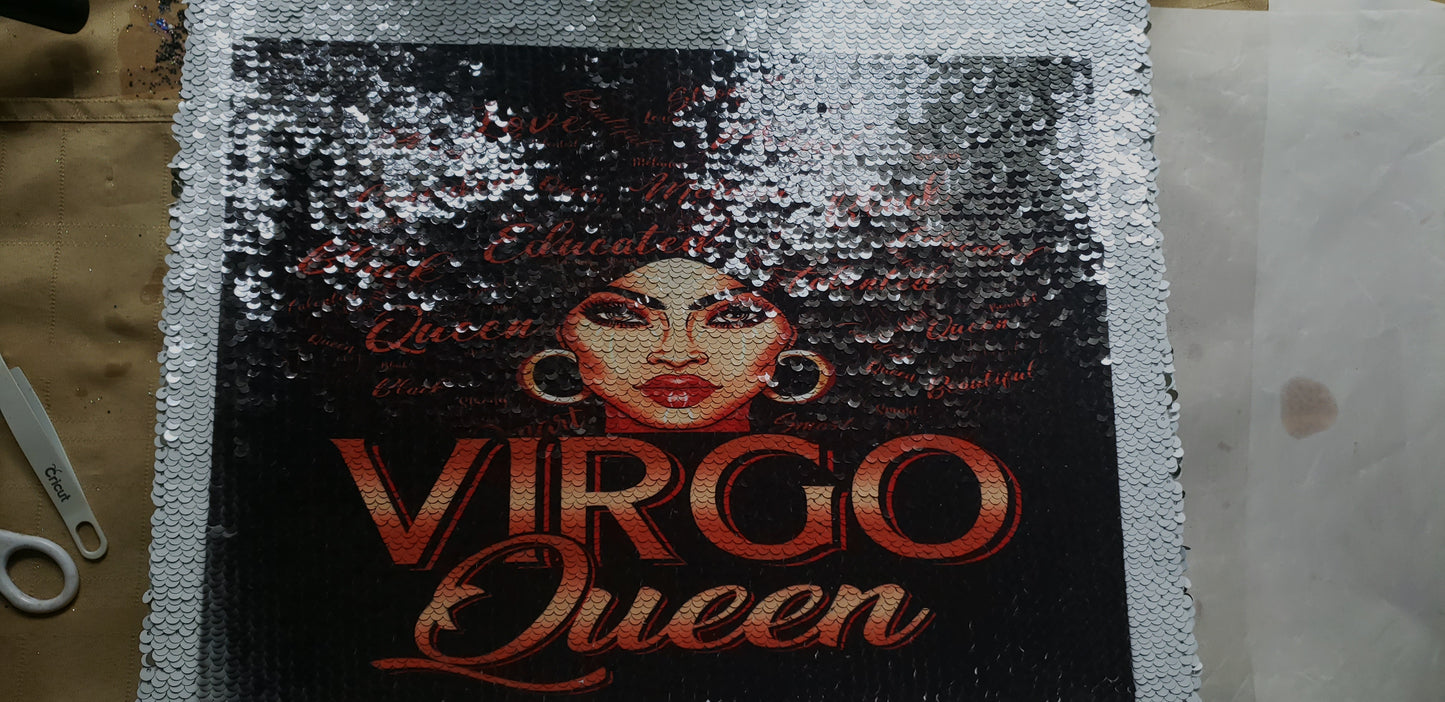 Sequins Zodiac Sign Pillow