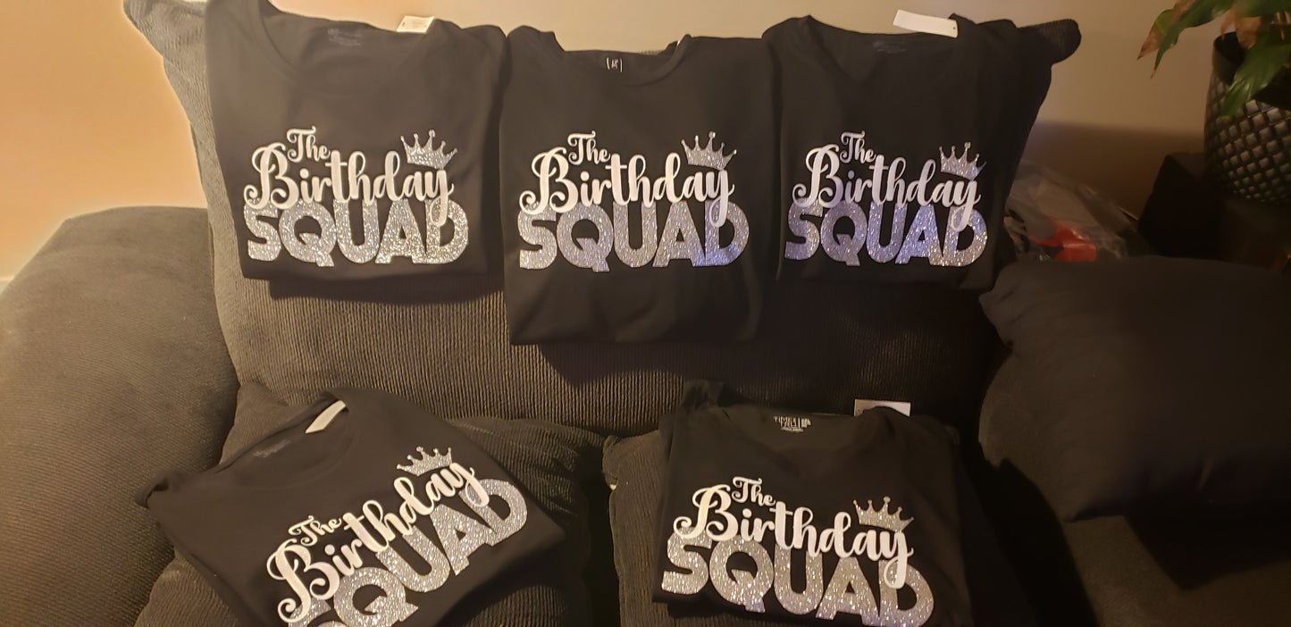 Birthday Squad & Queen T-Shirts