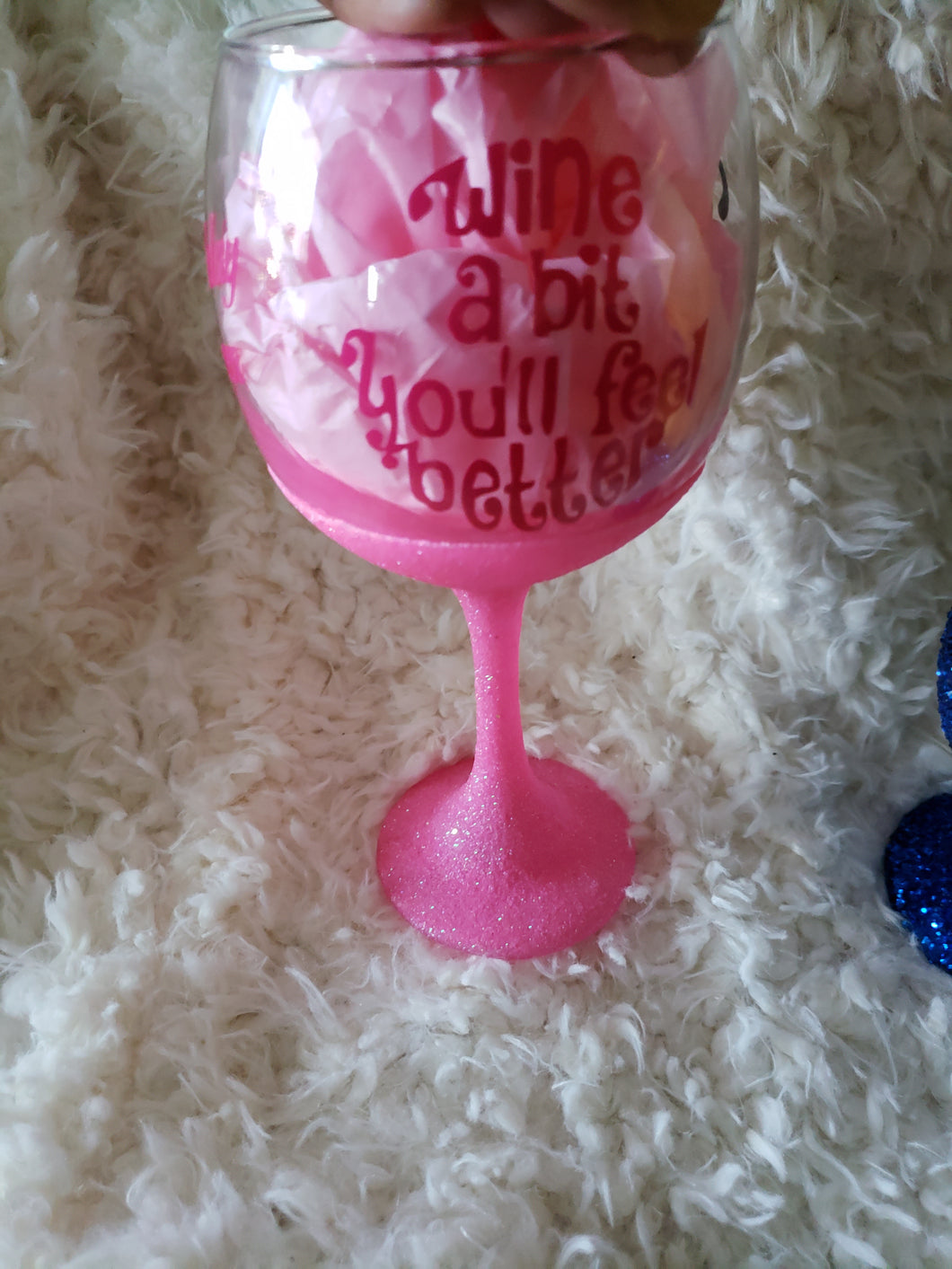 Wine Glasses Hot Pink 