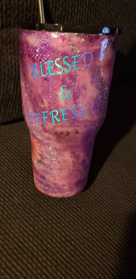 Tumbler "Blessed & Refreshed" 30 oz.