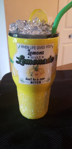 30 oz Stainless Steel Tumbler "When Life Gives You Lemons"