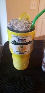 30 oz Stainless Steel Tumbler "When Life Gives You Lemons"