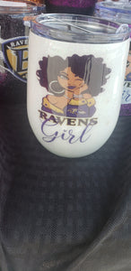 Ravens Girl Wine Tumbler (unofficial)